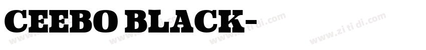 Ceebo Black字体转换 Ceebo Black字体转换